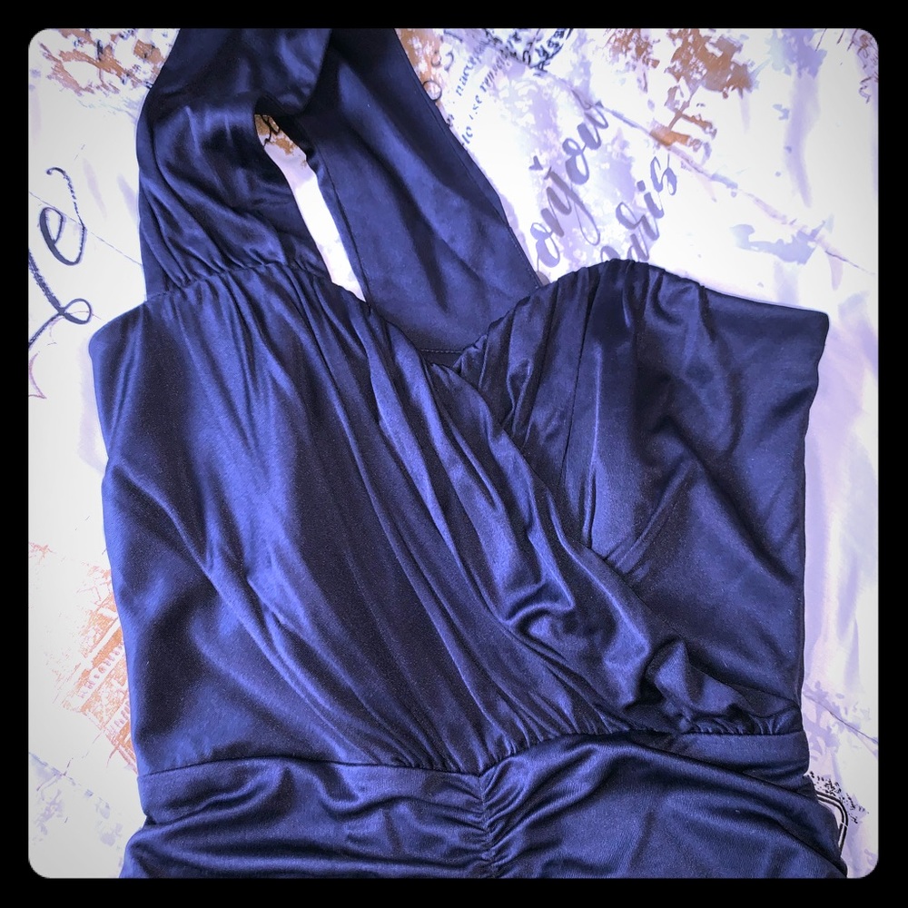 LAILA AZHAR Ruched One Shoulder Evening Dress 10